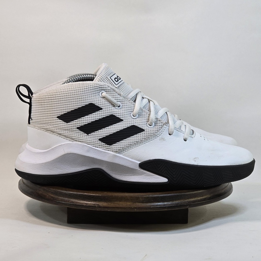 Adidas Own The Game Shoes Mens Size 6 White Black Basketball Sneakers EF0310